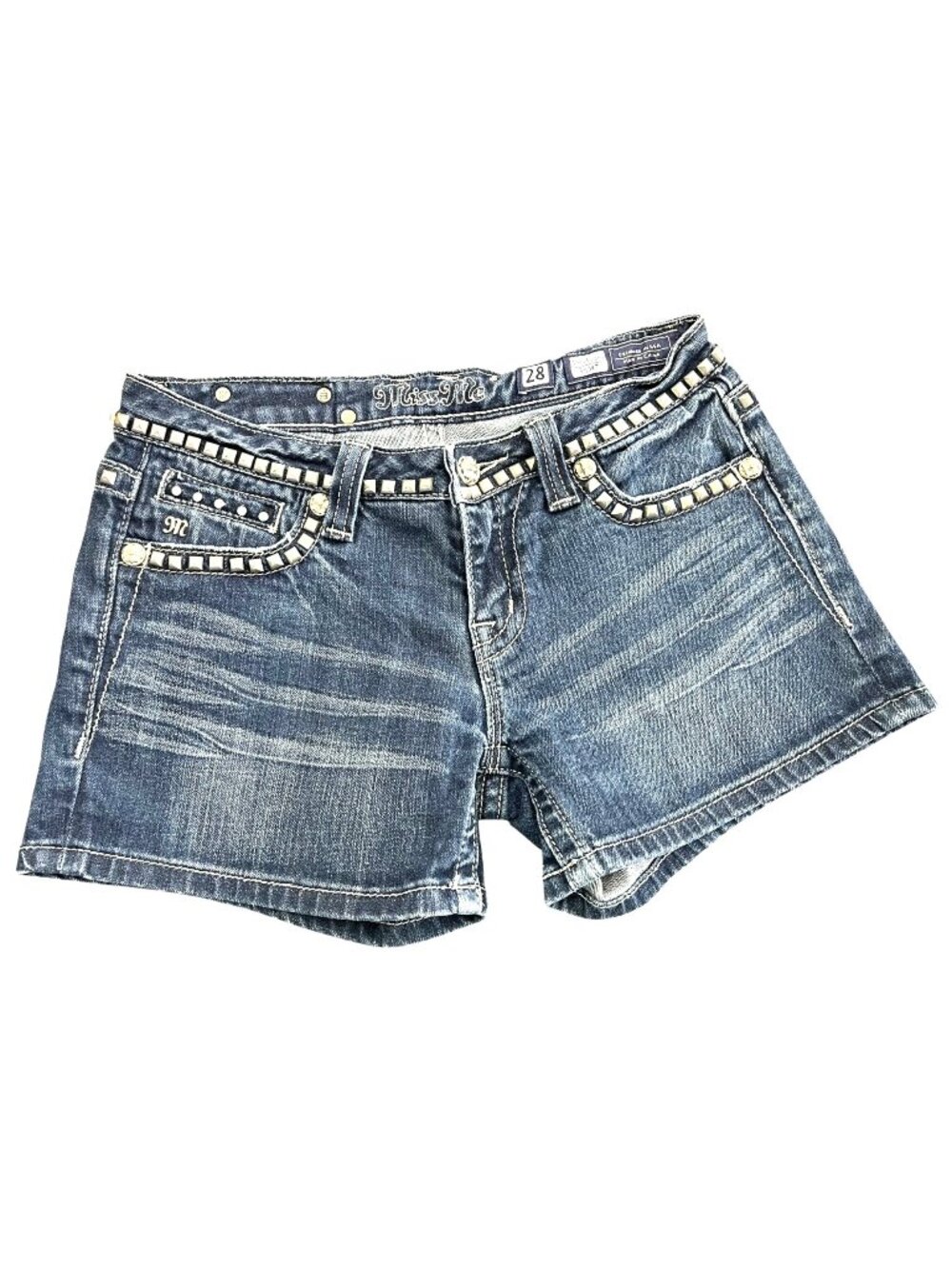 Miss Me Women's‎ Studded Denim Shorts Size 28 JP5135SHU